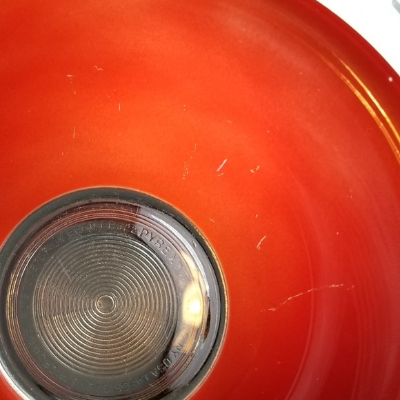 PYREX 322 1L Red Mixing Bowl Clear Bottom Vintage 1980s [ 1st of 2 ] - Picture 7 of 10